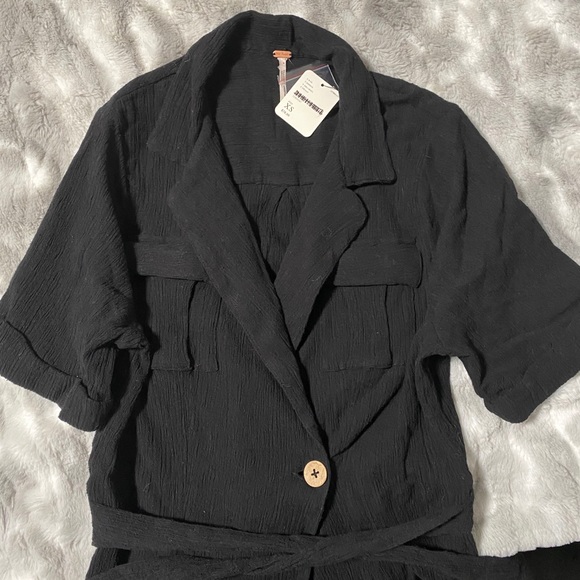 Free People Clementine Mini Dress Black XS - Picture 4 of 5